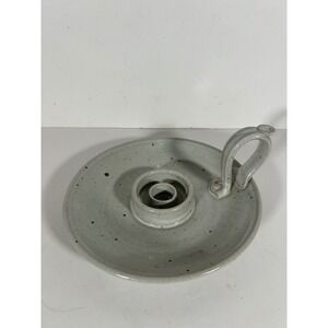 Sussex Pottery Co Boulder CO Hand Thrown Stoneware Chamberstick Candle Holder